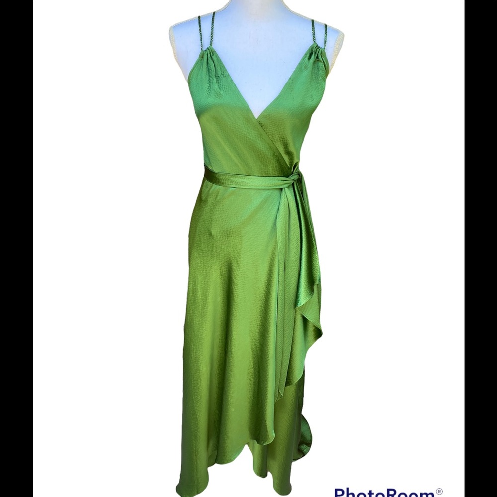 BCBG MAXAZRIA Formal Silk Plunge Evening Dress Size XS